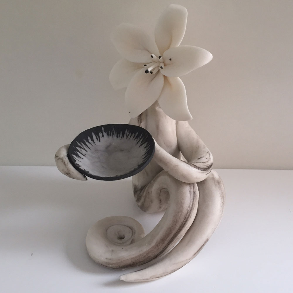 Lily Oil Burner Flower Sculpture