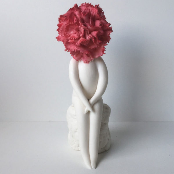 pink carnation flower sculpture