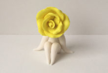 yellow rose flower sculpture