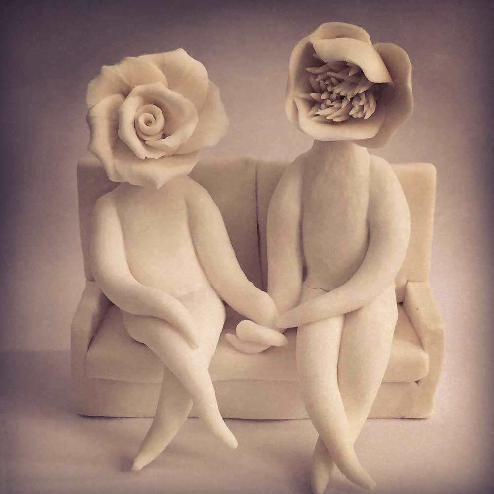 Couples Flower Sculpture