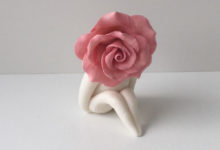 Little Miss Pink Rose Sculpture