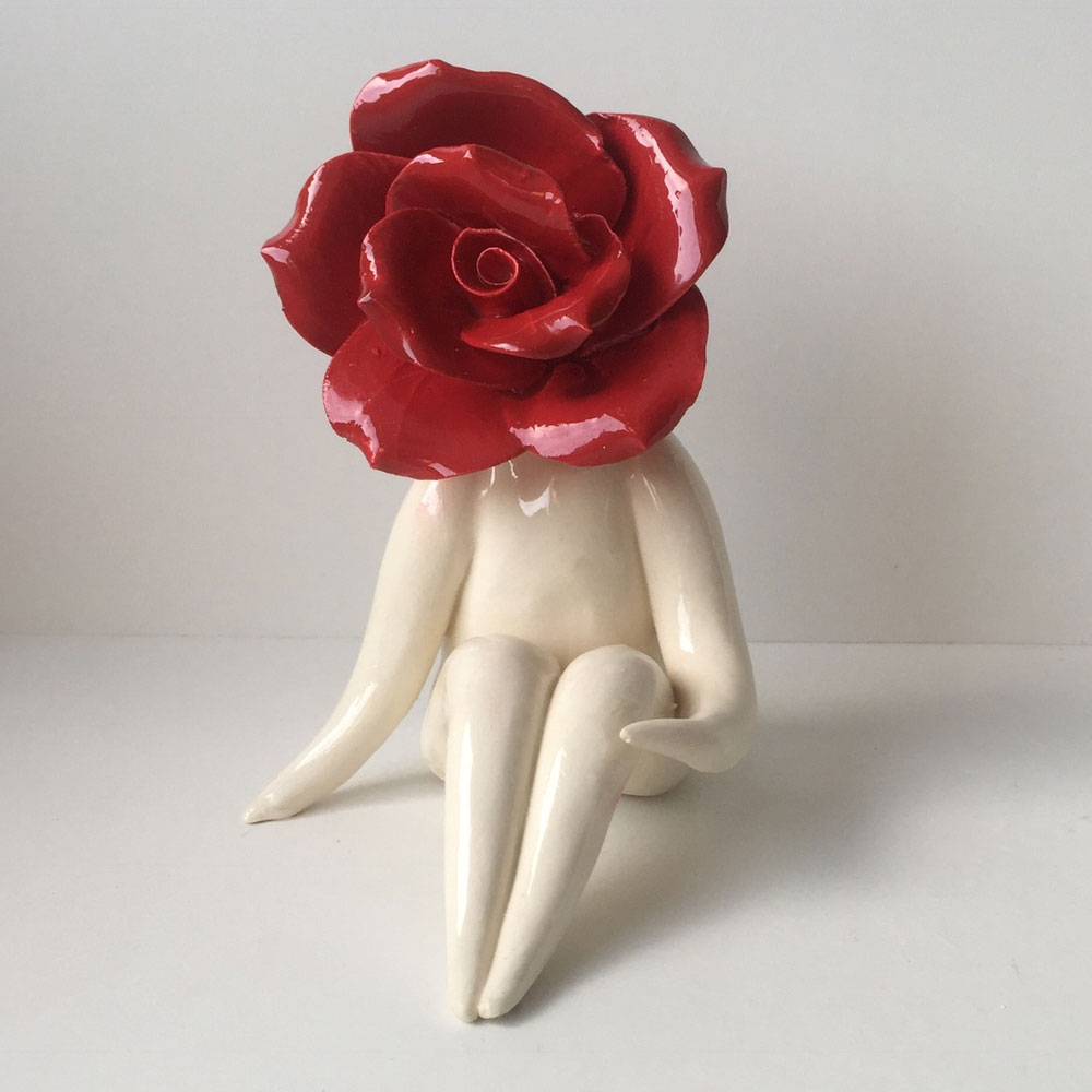 Lady Rose Flower Sculpture