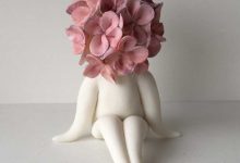 ceramic flower sculpture