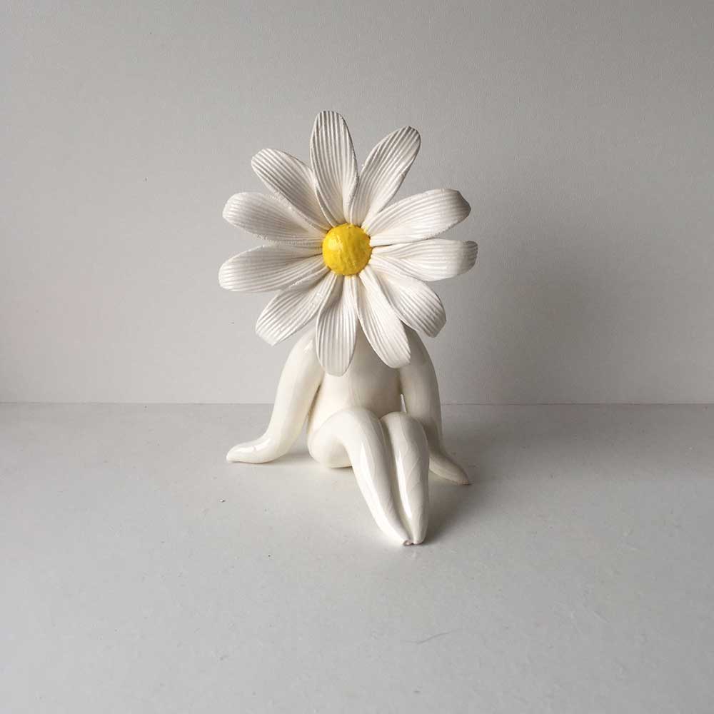 Little Miss Daisy Ceramic Sculpture